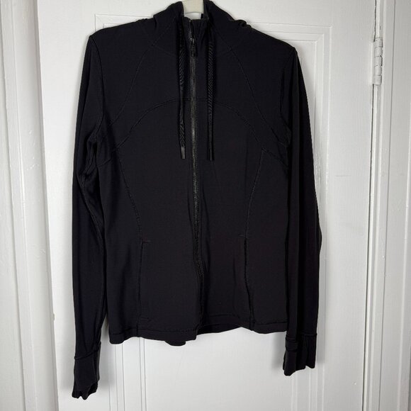 Lululemon Hooded Define Jacket Mesh Vent Nulu Black | Women’s Size 12 - Picture 2 of 4